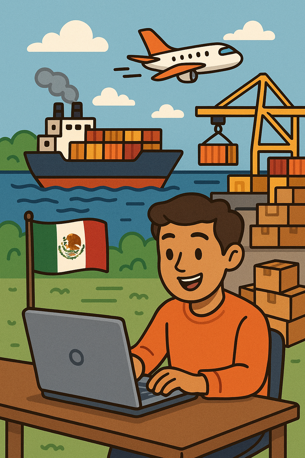 Cómo exportar desde México sin viajar y solo con una laptop