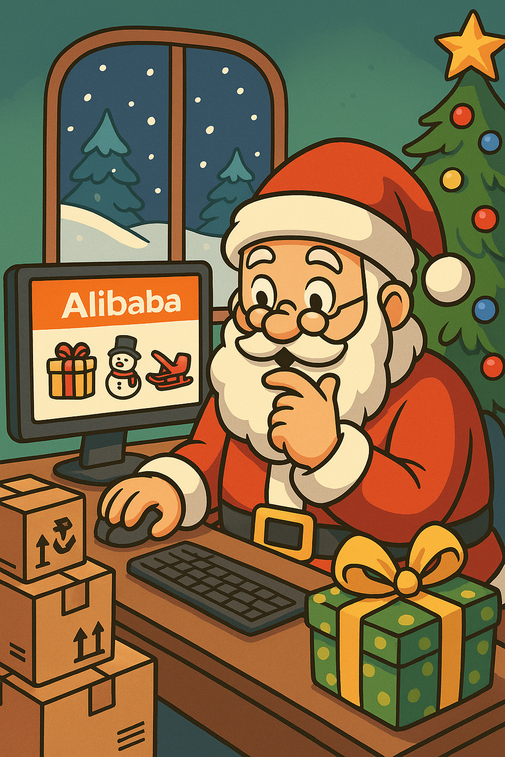 Santa busca en Alibaba