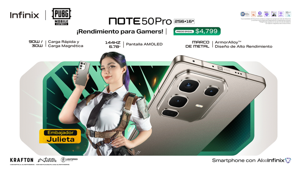 Pubg mobile, Note 50 y Julieta Alegretti